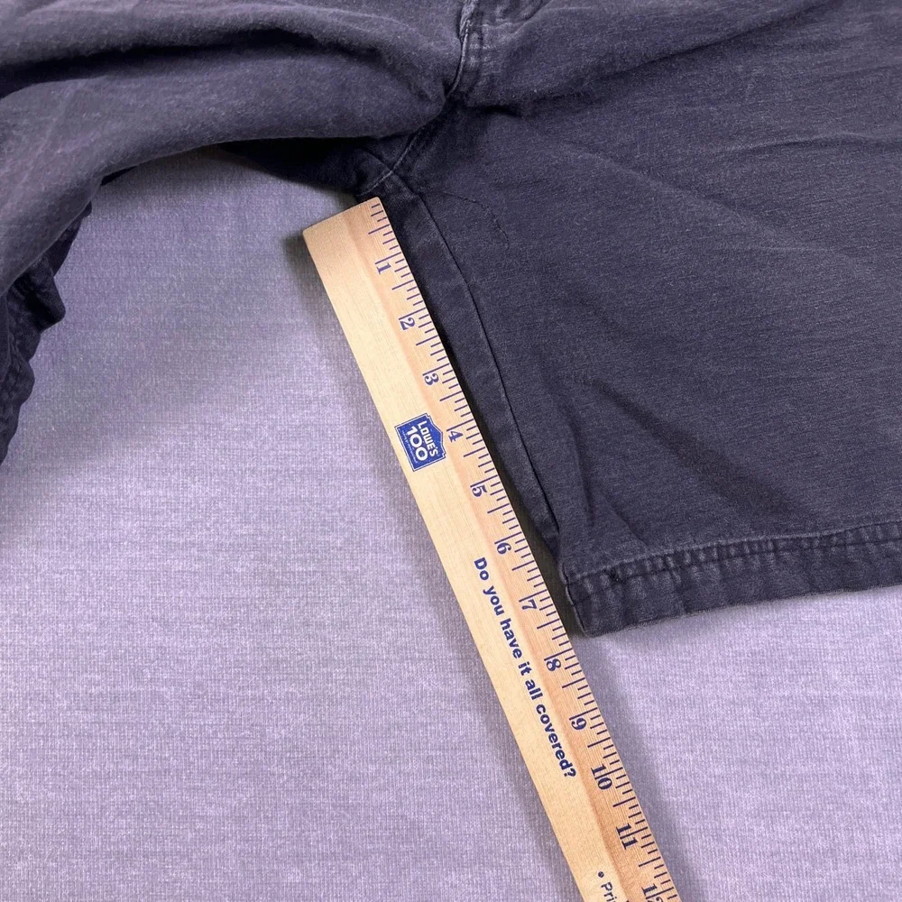 International Denim Cargo Multi-Pocket Mid Rise Shorts Mens 38 Black Cotton